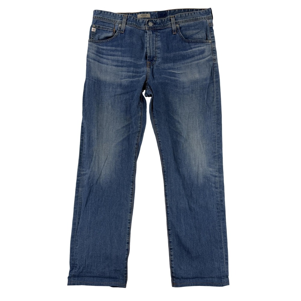 AG Adriano Goldschmied Jeans Mens 38x31‎ Blue The Graduate Tailored Leg Denim